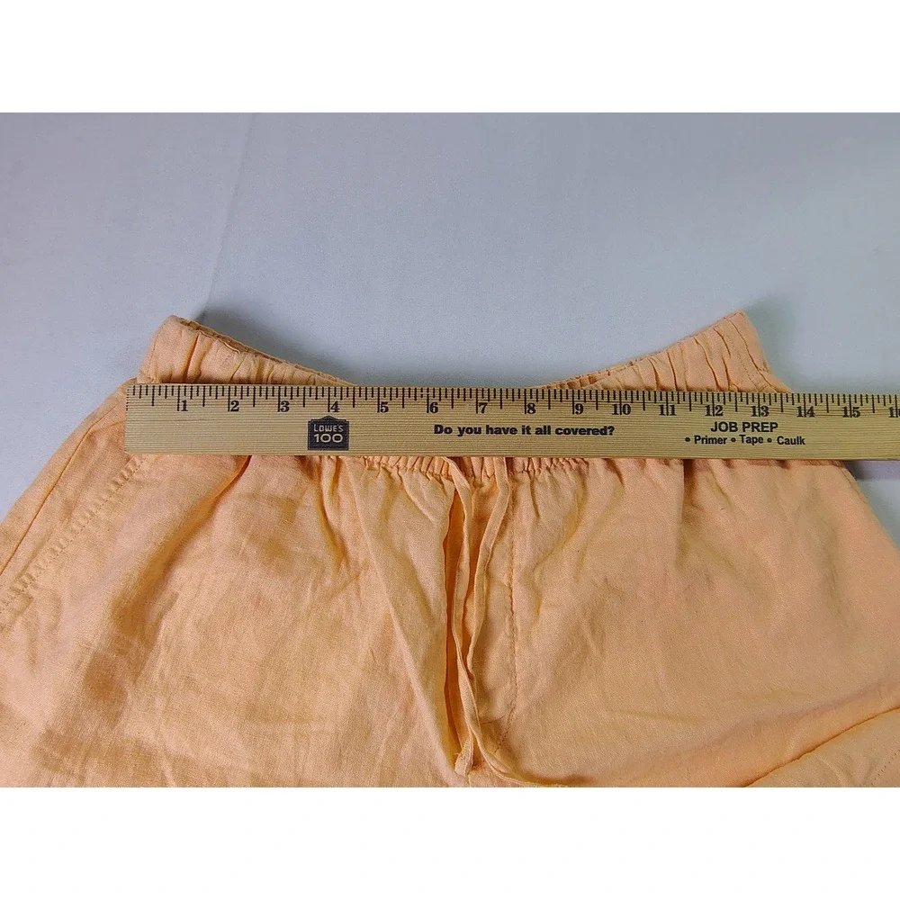 GAP Womens Shorts Sz S Peach Linen Rayon Blend Elastic Drawstring Pull On Casual